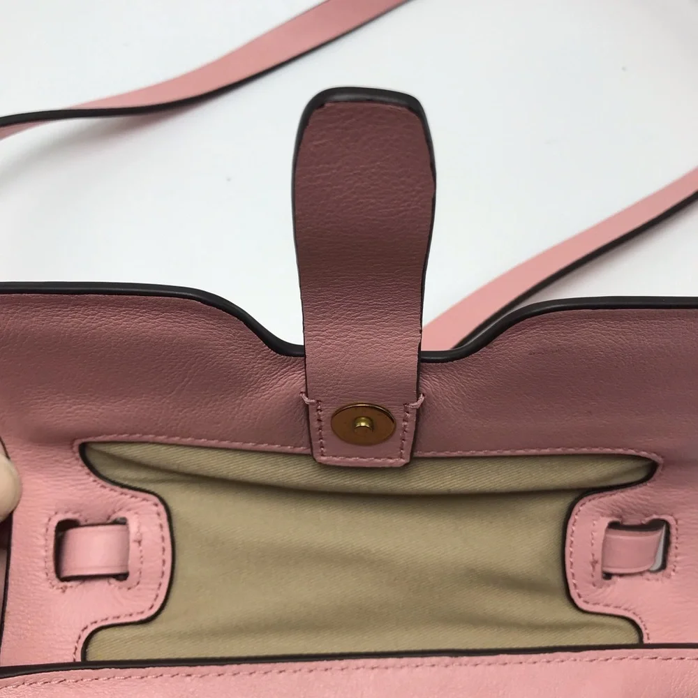J Crew Edit Bag Leather Purse Frosty Blossom Pink $98 G1028.